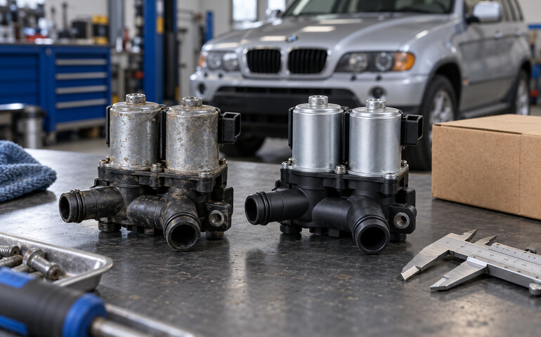 Старый и новый клапан печки для BMW x5 Старый и новый клапан печки для BMW x5