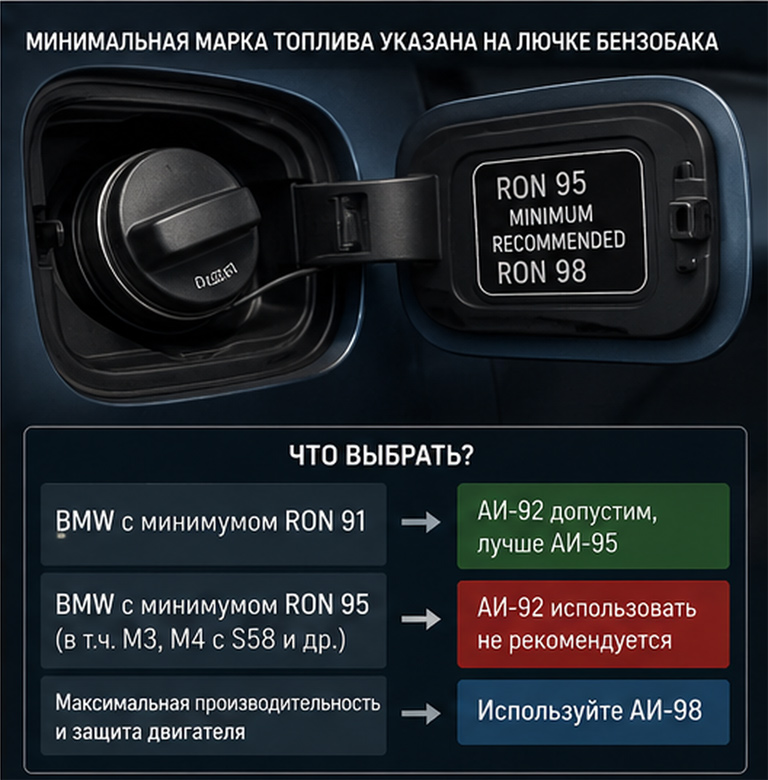 Минимально допустимое топливо для БМВ Минимально допустимое топливо для БМВ