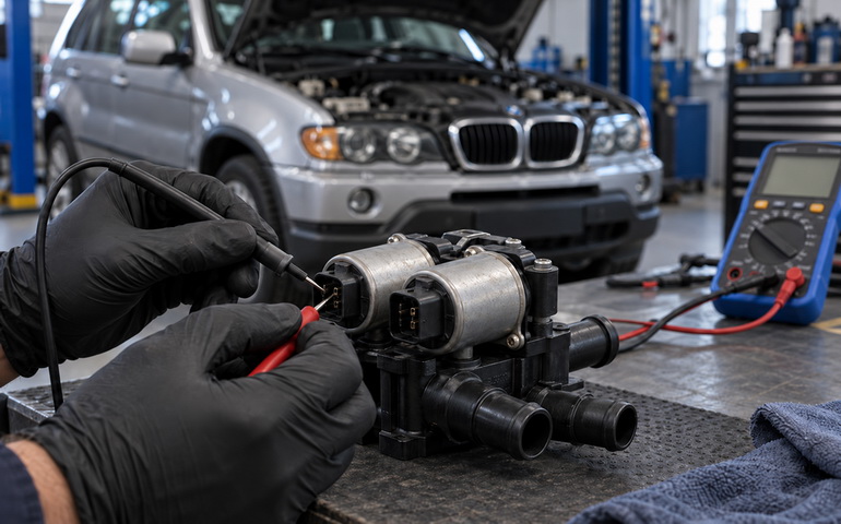 Проверка и диагностика клапана печки BMW X5 Проверка и диагностика клапана печки BMW X5